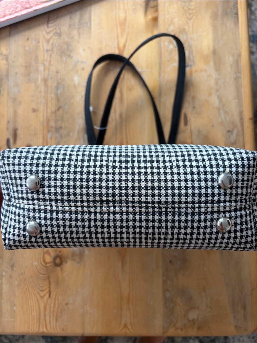 Kate Spade Black and White Gingham Vintage Tote - Picture 6 of 16